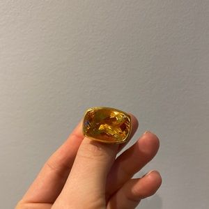 Orange gemstone cocktail ring